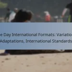 One Day International Formats: Variations, Adaptations, International Standards