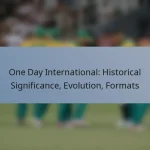 One Day International: Historical Significance, Evolution, Formats