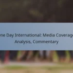 One Day International: Media Coverage, Analysis, Commentary