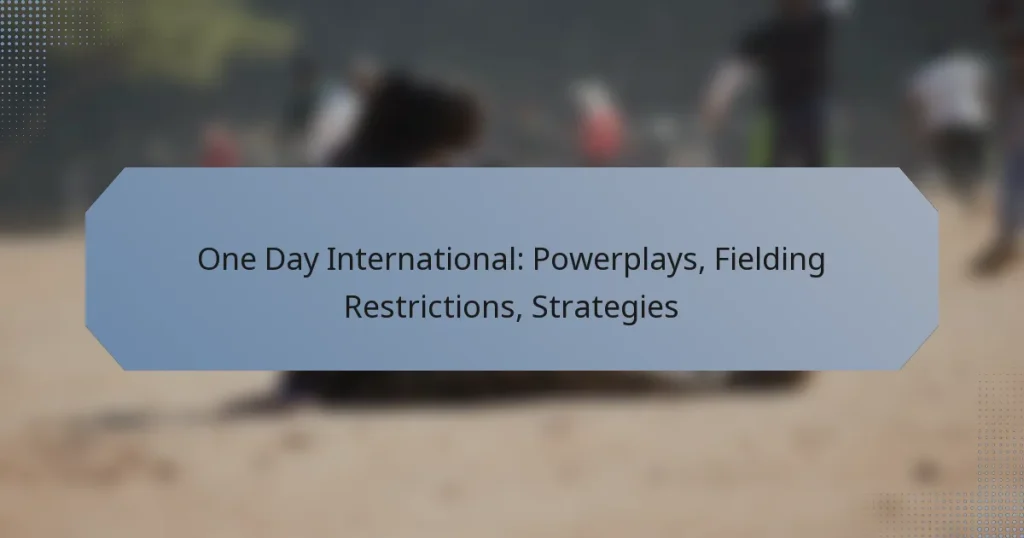 One Day International: Powerplays, Fielding Restrictions, Strategies