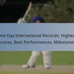 One Day International Records: Highest Scores, Best Performances, Milestones