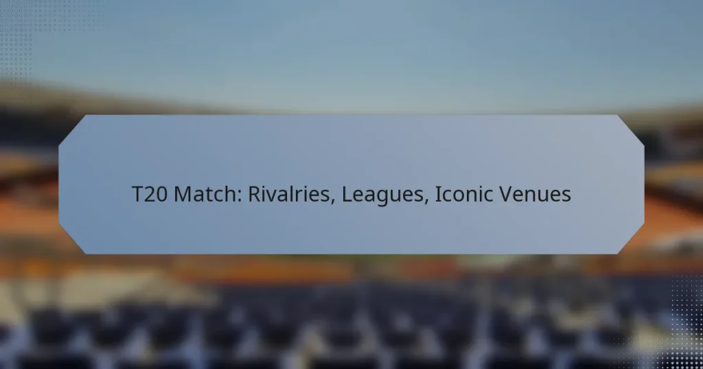 T20 Match: Rivalries, Leagues, Iconic Venues