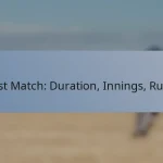 Test Match: Duration, Innings, Rules