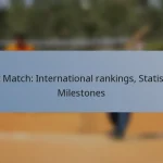 Test Match: International rankings, Statistics, Milestones