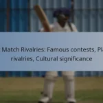 Test Match Rivalries: Famous contests, Player rivalries, Cultural significance