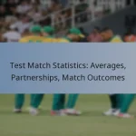 Test Match Statistics: Averages, Partnerships, Match Outcomes