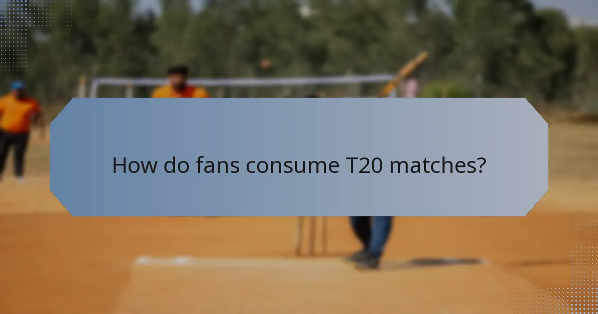 How do fans consume T20 matches?