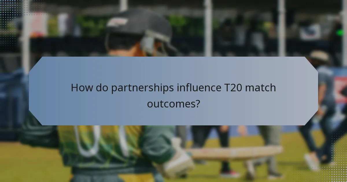 How do partnerships influence T20 match outcomes?