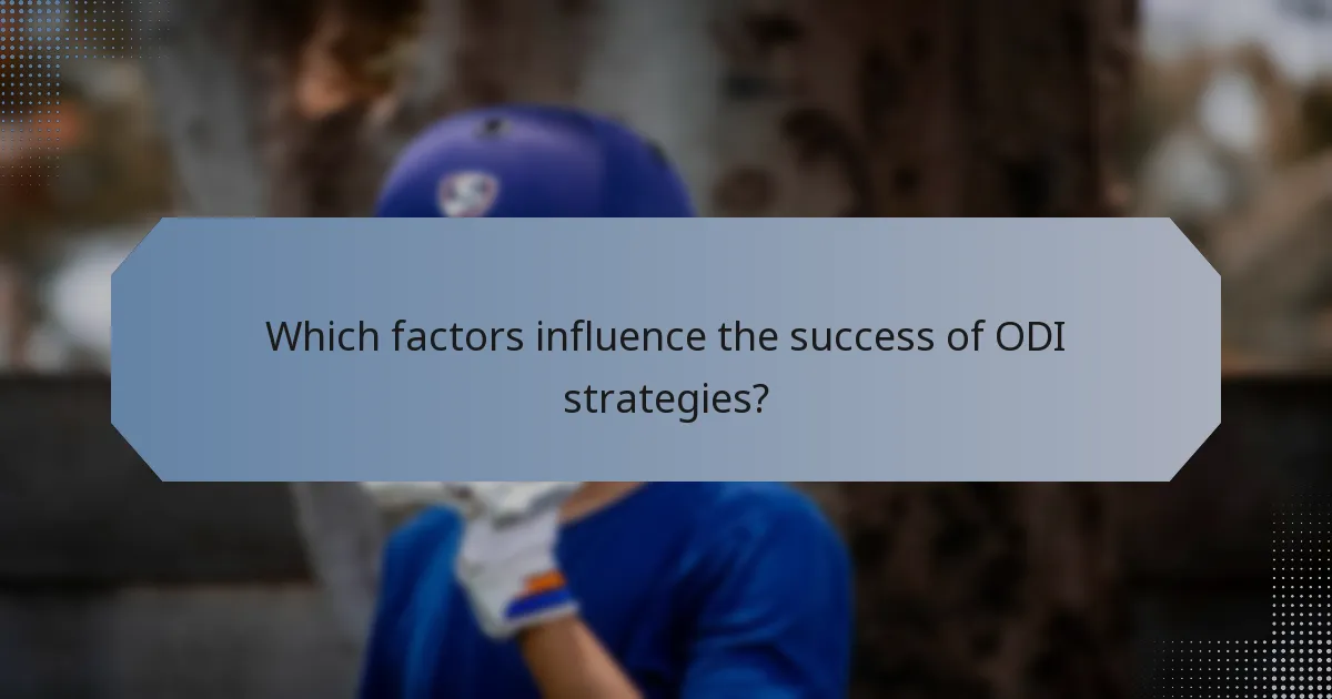 Which factors influence the success of ODI strategies?